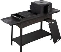 мангал сталь-мастер l c печью под казан, разборный в коробке #