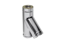 тройник феррум утепленный угол 135° нержавеющий (430/0,5мм)/зеркальный, ф115/200, по воде #