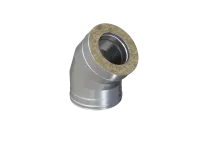 колено феррум утепленное угол 135° нержавеющее (430/0,8мм)/оцинкованное, ф130/200, по воде #